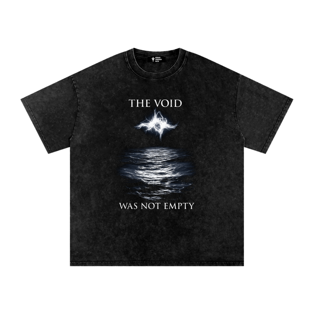 Genesis 1:2 - Snow Washed Oversized Cotton T-Shirt